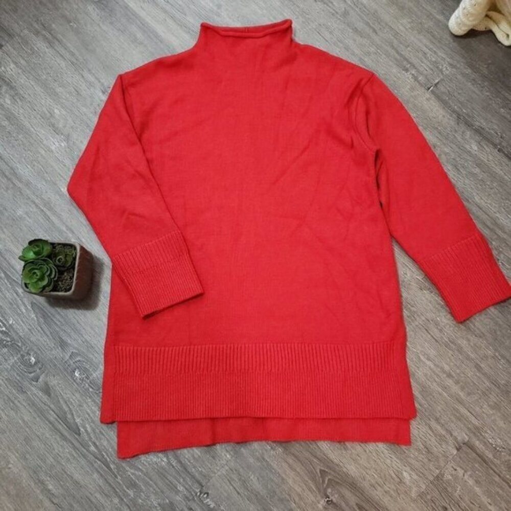 Moth Anthropologie Red Tunic Sweater Sz M